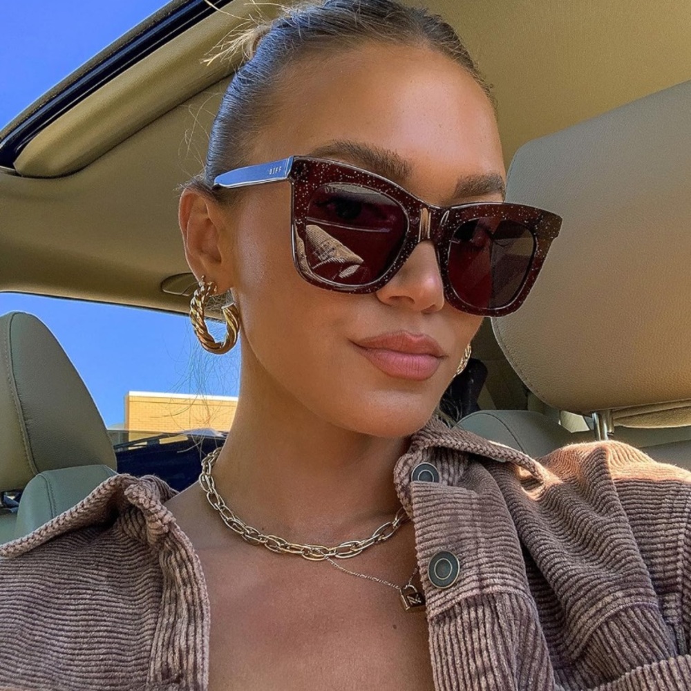 Diff Bella Stylish Brown Sunglasses